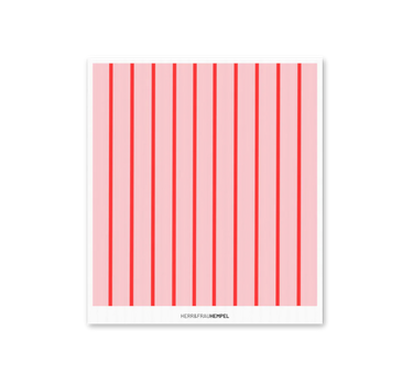 Sponge cloth Stripes Red-Pink