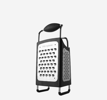 Rasp "Boxgrater" vierkant zwart, vier functies