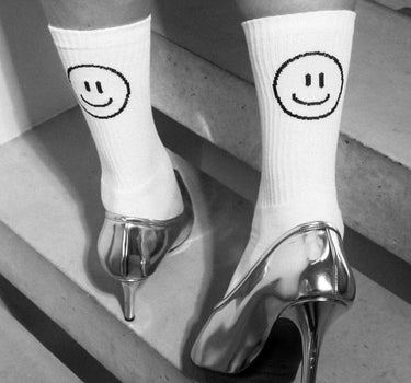 Smiley Sokken in pink